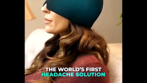 Cooling Gel Head Wrap & Sleeping Eyeshade – Hot & Cold Therapy Travel Mask for Migraine Headache HomeJoy