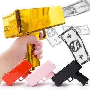 1 SET Banknote gun Party Game prop toys Relieve stress celebrate Movies Bachelor Prop Party Supplies Celebration Spray Money Gun