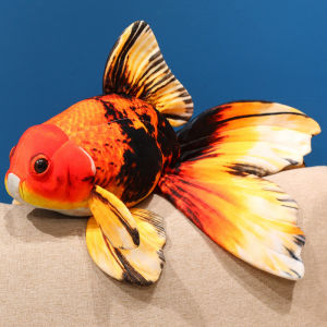 50cm Lifelike Goldfish Plush Stuffed Big Long Tail Lovely Sea Animal Chubby Soft Pillow Zoo Park Souvenir