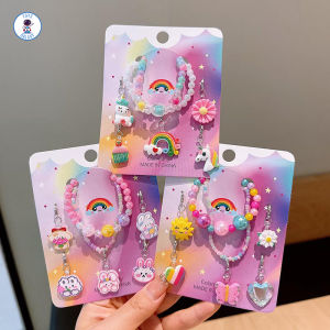 Vòng Tay Mix Charm Xinh Xắn Lắc Tay Kèm Phụ Kiện Trang Sức Hình Pony Cầu Vồng Nàng Tiên Cá Cho Bé