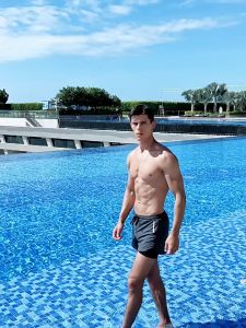 กางเกงว่ายน้ำผู้ชาย 50-100KG ผ้ายืดเนื้อดี ผ้ายัง 2 ชั้น ด้วยเที่ยวทะเลหรืออยู่บ้าน