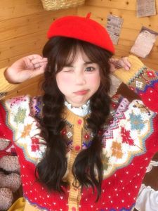 Christmas Red Thickened Knitted Sweater Womens Fashionable New Years Inner Wear Spring Autumn Korean Style Long Sleeve Cashmere Top