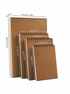 Buku Gambar Sketchbook Watercolor Size A6 A5 B5 (Coklat)