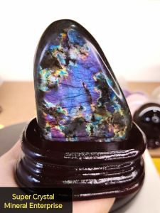 Natural Madagascar Top Grade Picasso Labradorite Crystal Ornament PLB05
