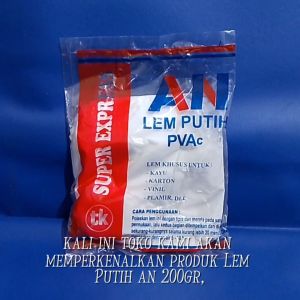 Lem Putih AN  200gr   untuk Kertas  Karton  kayu  Plamir