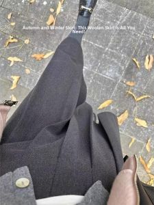 Autumn High Waist Thick Pleated Skirt
