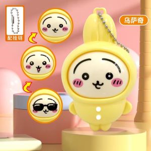 Uzaki Changing Face Keychain Cute Giyakawa Chiikawa Pendant Toy Small Eight Childrens Toy Creative Gift Festival Supplies