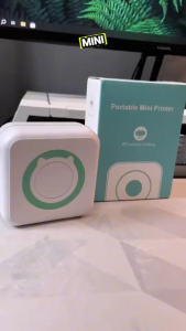 Printer Termal Bluetooth Printer Mini Portabel gambar foto label memo tanda terima kertas Printer