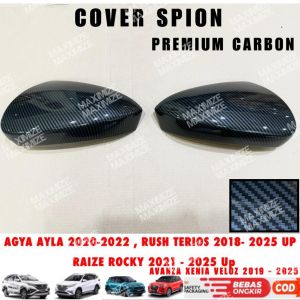 Spion Cover Rush Terios Agya Ayla Raize Rocky 2018 Avanza Xenia Veloz 2024 2025 Premium Carbon