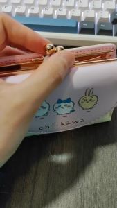 Bandai | Ví Ngắn Hoạt Hình Nhật Bản Kawaii Có Dây Đeo Hộp Đựng Thẻ Hoạt Hình Ví Đựng Tiền Xu Nhỏ Bằng Da Túi Đựng Quà Tặng Cho Thanh Thiếu Niên
