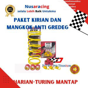 PAKET KIRIAN RACING BEAT FI/POP/STREET VARIO FI 110 dan Mangkok STD terbaik PER CVT PER KAMPAS OTOMATIS 1500 RPM ROLLER 7-12 GRAM VARIO-FI 115 BEAT FI-POP-STREET 2012-2019 SPACY FI SCOPYFI SRD RACING TITANIUM RACINGNYA DUNIA HARGA BERSAHABAT