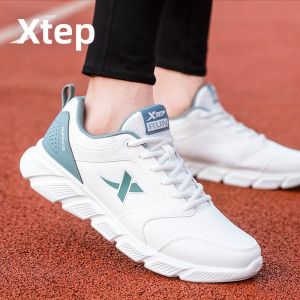 XTEP | Giày Nam Casaul Da Chống Nước Kiểu Cổ Điển Nhẹ