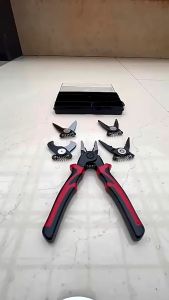 ATO 5 in 1 Pliers Set Multi-tool Reversible Pliers Head With Wire Cutters / Scissors Cable Cutter / Wire Stripper / Crimping Pliers