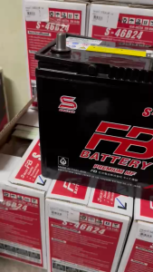 FB แบตเตอรี่รถยนต์ FB S-46B24L-MF แบตรถยนต์ แบบกึ่งแห้ง พร้อมใช้ 12V 45Ah