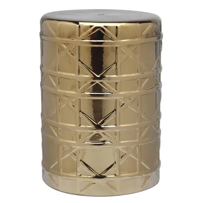 Modern Chinese Style Creative Gold And Silver Ceramic Drum Stool Garden Home Embroidered Bench Zither Chair Replacement Shoe Bathroom round Stool