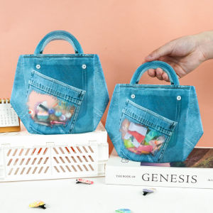 20/50Pcs Jeans Pattern Sweets Hand Bags Food Grade Ziplock Sealed Snack Pouch for Cookie Party Favor Candy Wedding Kids Birthday