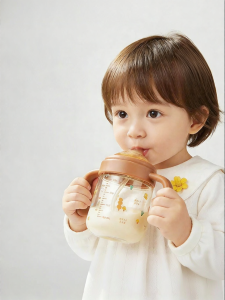 Supor | Drinking Learning Cup for Babies 6+ Months Sippy Straw Milk Bottle PPSU