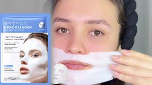 SADOER | Collagen Firming Face Mask Improve Wrinkle Fade Face Fine Line Lift Skin Moisturizing Brightening Skin Care Korean Cosmetics New