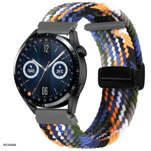ห่วงไนลอนสําหรับ Redmi Watch5 Active/Lite สายคล้องสร้อยข้อมือแม่เหล็ก 20/22 มม.Correa สําหรับ Samsung Watch 7 6 5 4 40/44 มม.5pro 45 มม.