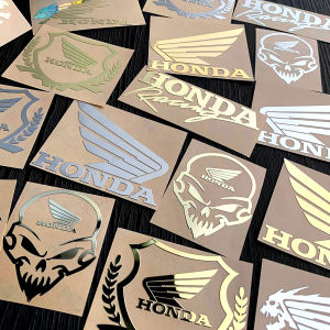 หมวกกันน็อค ป้ายหัวกะโหลก 50 บริการ สติกเกอร์โลหะโลโก้ฮอนด้า ชุดปรับแต่ง มอเตอร์ไซค์ฮอนด้า สำหรับชุดปรับแต่ง ชุดบริการ