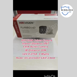 [SG LOCAL] Hikvision DS-2CE16D0T-IRF/DS-2CE16D0T-EXIF 2 MP Fixed Mini Bullet Camera Analog CCTV