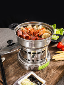 Dormitory Alcohol Stove Outdoor Small Hot Pot Alcohol Pot Commercial For Home Alcohol Hot Pot Stove Liquid One-Person Hot Pot Windproof