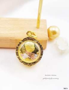 จี้ ร.๕ เลี่ยมกรอบหุ้มทองคำแท้หนาพิเศษเกรดพรีเมี่ยม