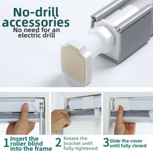 Woodgrain Aluminum Blind Waterproof Easy-Install Shade