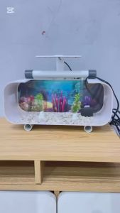 Aquarium Mini Akrilik Full set / Aquarium Unik / Aquarium mini / Aquarium Dengan Mesin Filter Aquarium Kecil Untuk Ikan Aquarium Unik Berbentuk Lengkung Aksesori Akuarium Acrylic - Lazada