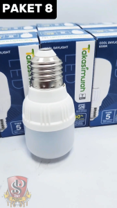 PAKET ISI 8 PCS Bohlam LED 5W Takasimurah Putih Cahaya Terang/CoolDaylight SNI Lampu LED 5 WATT Takasimurah Paket isi 8 pcs