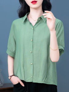Fashionable Cotton Linen Shirt Womens Long Sleeve Top Autumn New Design Sensation Small Audience Versatile Elegance Shirt New Style