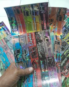 STIKER LOGO BUS BASURI HOLOGRAM ORIGINAL ANTI AIR ISI 15 KOTAK