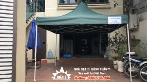 [Lắp dựng chỉ 1 phút] Nhà bạt di động Tuấn Ý 3mx3m XANH RÊU - Gian hàng hội chợ tiêu chuẩn quầy bán hàng lưu động nhà bạt sự kiện đa năng