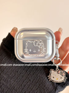 HelloKitty Wireless Bluetooth Earphone Protective Case Womens Style Acrylic Hard Shell Airpods pro 3 Airpods 4 Female Model