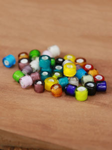 Niu Dull Seiko Takahashi Glass Bead Japan Import 9mm Large White Core Barrel Beads Scattered Beads Tube Beads Couple Men and Women