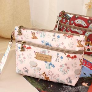 Waterproof Oxford Fabric Cartoon Deer Shiba Double Zipper Toiletry Bag
