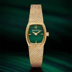 Đồng Hồ Nữ Bulova 97L184 Quartz Size 17 Green Goddess of Time