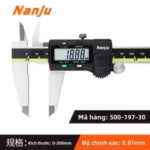 Thước Cặp Kỹ Thuật Số NanJu Công Cụ Đo Độ Mài Mòn Bằng Thép Không Gỉ Có Độ Chính Xác Cao Độ Phân Giải 001mm Tùy Chọn 150/200/300mm