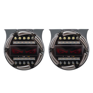 KEVANLY | 1/2PCS 12V 24V Truck Trailer LED Clearance Light Side Marker Light RGB New Strobe Warning Light Auto Round Flashing Signal Lamp
