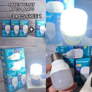 Lampu bohlam LED hemat energy hemat listrik harga paket isi 4pcs 4 buah bohlam ekonomis super terang bergaransi