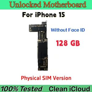 Fully Unlocked Authentic Mainboard For iPhone 15 Motherboard Clean ICloud With/Without Face ID IOS System Logic Board