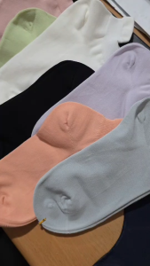 BS920 kaos kaki katun wanita korean style pendek semata kaki cewek dewasa cotton 95% lembut warna kulit warna pastel soft - Women ankle socks Premium