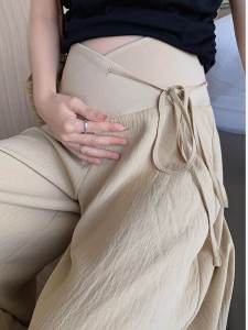 Pregnant Women Yoga Pants Spring Summer Outdoor Wear Low Waist Wide Leg Drawstring Small Size Yamamoto Pants Skirt Pants