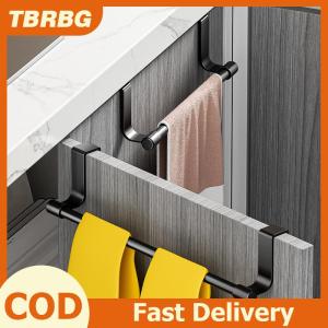 TBRBG Towel Rack Over Door Stainless Steel Towel Bar Storage Organizer Bathroom Kitchen Cabinet Door Hanging Towel Rack