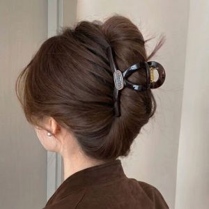 Retro Brown Large Hair Clip