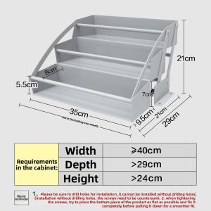 Elevating Pull Down Basket for Small Spices