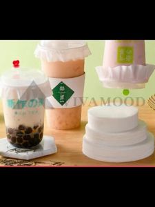 1000 แผ่น ฝาครอบแก้ว กระดาษกันน้ำ กระดาษกันรั่ว กระดาษปิดปากแก้วกันน้ำหก กันน้ำทนทานทนทาน กระดาษครอบแก้วกาแฟ