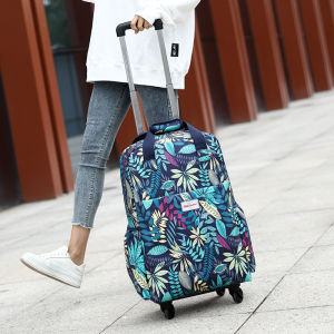 Large Capacity 16-Inch Universal Wheel Luggage Handheld Printed Travel Bag Lightweight Carry-On Bag for Air Travel 20-Inch
