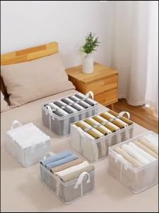 Transparent Mesh Storage Box. Household Bedroom Clothing Sorting and Storage Box. Foldable Steel FrameTransparent and Visible