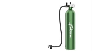 Ctrepower 1.3L Inflator Tyre Air bottle Tire Booster With Valve Gas Cylinder Clear Pressure Gauge For Bike Vacuum Tubeless Tire